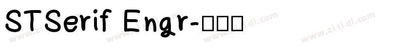 STSerif Engr字体转换